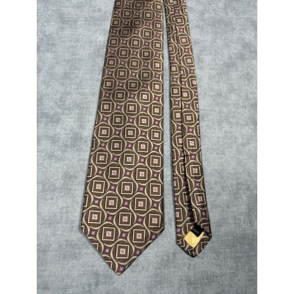 Robert Talbott Best of Class Tie Nordstrom Silk Geometric Made USA 60"